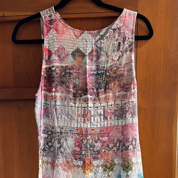 Three Dots Floral Short Tank Dress - Size Medium - Picture 1 of 4